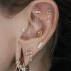Buddha Jewelry Moving On Press Fit with CZ Gold Piercing Jewelry > Press Fit Buddha Jewelry