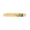 Jennifer Dawes Stacking Baguette Horizontal Green Tourmaline Finger Ring Gold