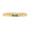 Jennifer Dawes Stacking Baguette Horizontal Green Tourmaline Finger Ring Gold