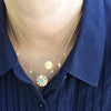 Liven Co. Sunshine Necklace with Rainbow Moonstone and Diamonds Necklaces Liven Co.