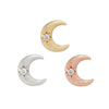 Buddha Jewelry Moonshine Satin Gold Press Fit with CZ Piercing Jewelry > Press Fit Buddha Jewelry