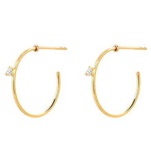  Liven Co. Souli Wire Hoop Earring with .06ct Diamond Earrings-Standard Liven Co.