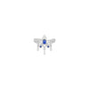Tresor Cuff with Blue Sapphire (Lab Grown) Cuffs Buddha Jewelry 14k White Gold
