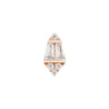 Buddha Jewelry Press Fit Unity CZ Gold Piercing Jewelry > Press Fit Gold Buddha Jewelry Rose Gold