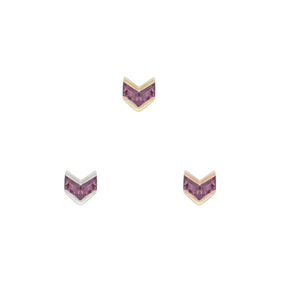 Buddha Jewelry Vande Gold Press Fit with Amethyst Piercing Jewelry > Press Fit Buddha Jewelry