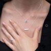 Liven Co. Heirloom Baguette Diamond Bar Necklace in 15mm Necklaces Liven Co.