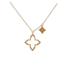 Marika Desert Pave Diamond Open Flower Necklace Gold Necklaces Marika Dessert Gold