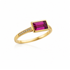 Kimberly Collins East West Ring with Purple Garnet and Diamonds