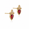 Kimberly Collins Accented Earrings with Rubies and Diamonds Earrings-Standard Kimberly Collins