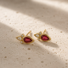 Kimberly Collins Accented Earrings with Rubies and Diamonds Earrings-Standard Kimberly Collins