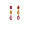 Kimberly Collins 3 Stone Earrings with Spinel and Sapphire Earrings-Standard Kimberly Collins