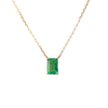 Rion Fine Jewelry Solitary Necklace with Emerald cut Emerald
