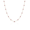 Tresor Necklace with Bezel Set Rubies 2.5mm Necklaces Tresor