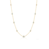 Tresor Necklace with Bezel Set Aquamarine 3mm Necklaces Tresor