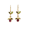 Jennifer Dawes Aubergine Bloom Earrings with Tourmaline, Peridot and Pink Garnet