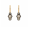 Sarah Graham Chroma Small Hoop Earrings Hex Diamond Gold Earrings-Standard Sarah Graham