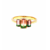 Parle Small Baguette Finger Ring Bicolor Tourmaline Gold Finger Rings Parle