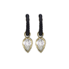Sarah Graham Hoop Earrings Pear Diamond Gold