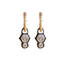 Sarah Graham Chroma Small Hoop Earrings Hex Diamond Gold