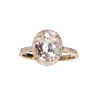 Liven Co. Morganite Finger Ring with Diamonds Gold Finger Rings Liven Co.