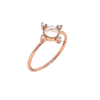 Liven Co. Finger Ring Compass Rainbow Moonstone with Diamond Gold Finger Rings Liven Co.
