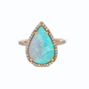 Liven Co. Paraiba Tourmaline R160 Teardrop Finger Ring with Diamonds Gold Finger Rings Liven Co.