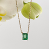 Rion Fine Jewelry Solitary Necklace with Emerald cut Emerald