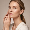 Tresor Earrings with Diamonds and Cabachon Emeralds