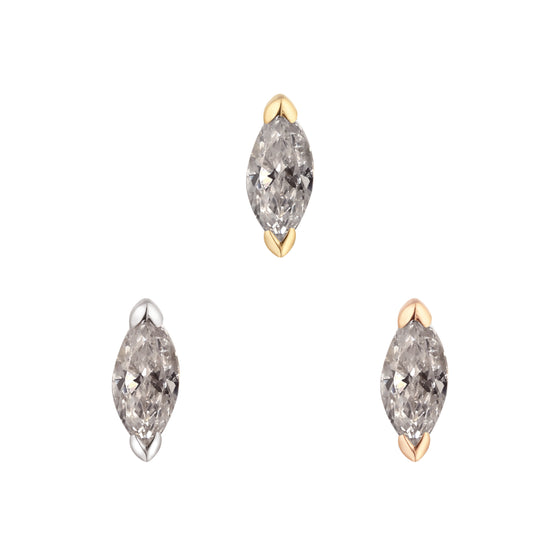 Buddha Jewelry Press Fit Zuri Grey Diamond Gold Piercing Jewelry > Press Fit Buddha Jewelry   