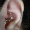 Fixed Bezel 3mm Bead Ring with CZ Fixed Rings Buddha Jewelry