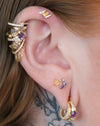 Buddha Jewelry Rave Gold Press Fit with Amethyst Piercing Jewelry > Press Fit Buddha Jewelry