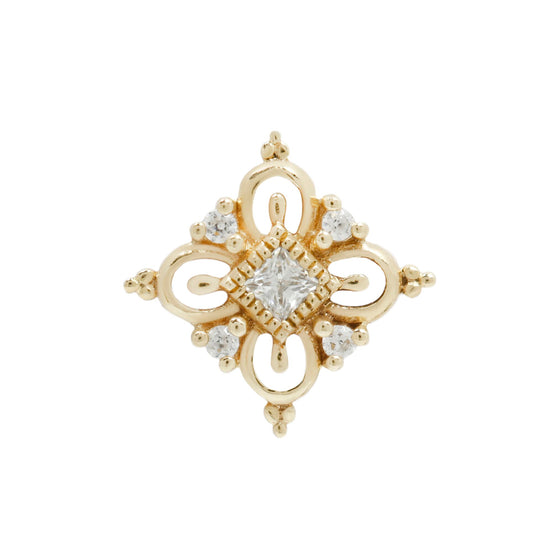 Buddha Jewelry Press Fit Esmee CZ Gold Piercing Jewelry > Press Fit Gold Buddha Jewelry Rose Gold  
