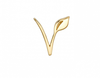 BVLA Press Fit Vegan Leafy V Gold Piercing Jewelry > Press Fit Body Vision Los Angeles Yellow Gold