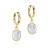 Jorge Revilla Geo Earrings Rainbow Moonstone Gold Plated Earrings-Standard Jorge Revilla