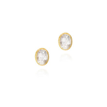 Jorge Revilla Zen Earrings White Topaz Gold Plated Earrings-Standard Jorge Revilla