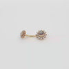 BVLA Navel The Rose Rainbow Moonstone with Genuine Diamond Gold Piercing Jewelry > Navel Body Vision Los Angeles