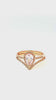 Liven Co. Morganite Pear Finger Ring with Diamonds Gold Finger Rings Liven Co.