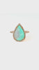 Liven Co. Paraiba Tourmaline R160 Teardrop Finger Ring with Diamonds Gold Finger Rings Liven Co.