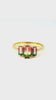 Parle Small Baguette Finger Ring Bicolor Tourmaline Gold Finger Rings Parle