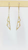 Mathew Jewelry White Topaz Angled Earrings with Diamonds Earrings-Standard Mathew Jewelry