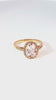 Liven Co. Morganite Finger Ring with Diamonds Gold Finger Rings Liven Co.