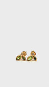 Jennifer Dawes Vine Bud Earrings with Tourmaline Peridot and Diamond