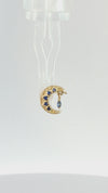 Moroccan Moon Threadless End with Blue Sapphire (Lab Grown) Threadless Ends Buddha Jewelry
