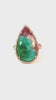 Liven Co. Paraiba Tourmaline R155 Teardrop Finger Ring with Diamonds Gold Finger Rings Liven Co.
