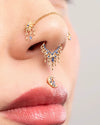 Moroccan Moon Threadless End with Blue Sapphire (Lab Grown) Threadless Ends Buddha Jewelry
