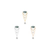 Buddha Jewelry Saint Vincent Press Fit with Moss Agate Gold Piercing Jewelry > Press Fit Buddha Jewelry