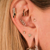 Buddha Jewelry Occasion Press Fit with CZ Gold Piercing Jewelry > Press Fit Buddha Jewelry