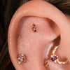 Buddha Jewelry Occasion Press Fit with Amethyst Gold Piercing Jewelry > Press Fit Buddha Jewelry