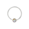 Buddha Jewelry Mercury Mist Topaz Bezel Fixed Ring Gold Piercing Jewelry > Fixed Ring Buddha Jewelry White Gold 3/8" 2.0 mm