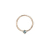 Buddha Jewelry London Blue Topaz Bezel Fixed Ring Gold Piercing Jewelry > Fixed Ring Buddha Jewelry Rose Gold 3/8" 